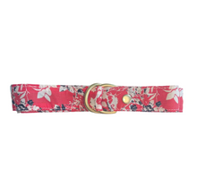 Load image into Gallery viewer, Crimson Motif Fabric Belt
